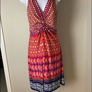 Laundry By Shelli Segal Multicolor Geometric Midi Dress